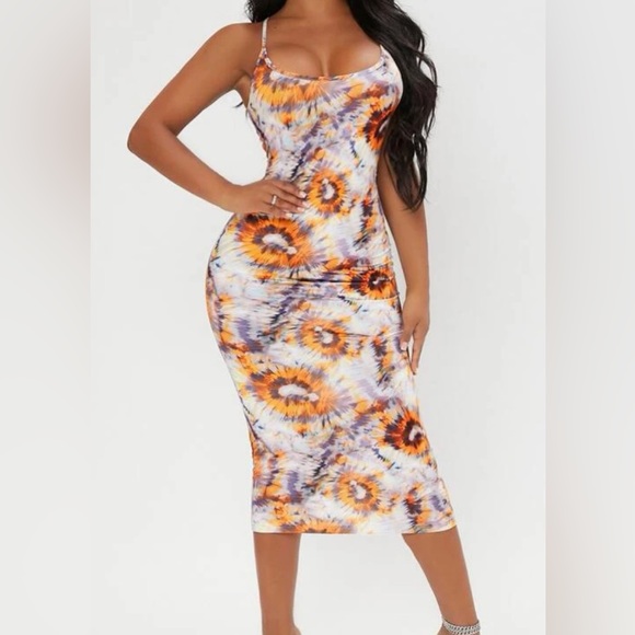 NWOT Tie Dye Bodycon Dress - Picture 3 of 3